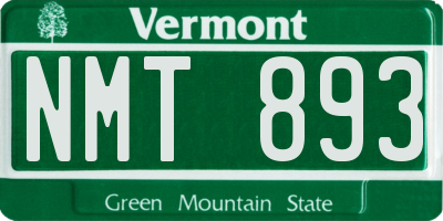 VT license plate NMT893