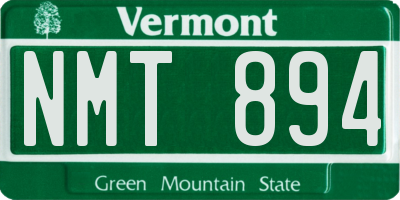 VT license plate NMT894