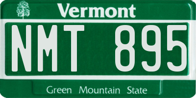 VT license plate NMT895