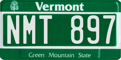 VT license plate NMT897