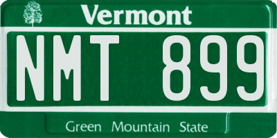 VT license plate NMT899