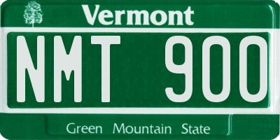VT license plate NMT900