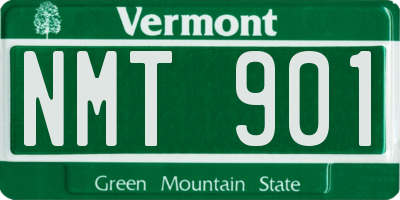 VT license plate NMT901
