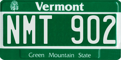 VT license plate NMT902