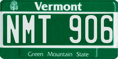 VT license plate NMT906