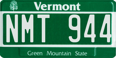 VT license plate NMT944