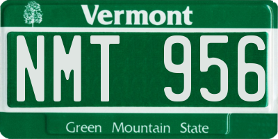 VT license plate NMT956