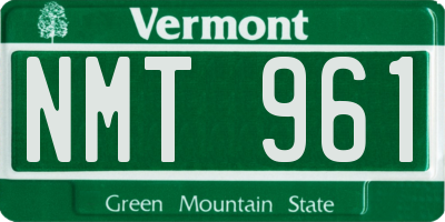 VT license plate NMT961