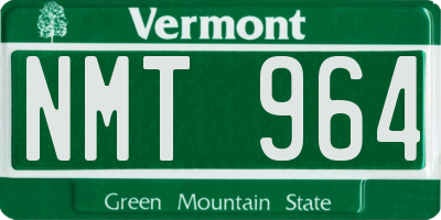 VT license plate NMT964