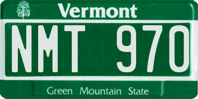 VT license plate NMT970