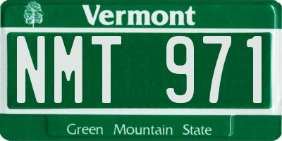 VT license plate NMT971