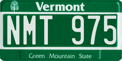 VT license plate NMT975