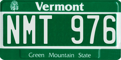 VT license plate NMT976