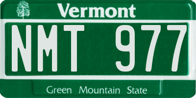 VT license plate NMT977