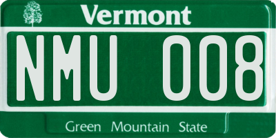 VT license plate NMU008