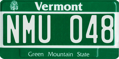 VT license plate NMU048