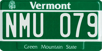 VT license plate NMU079