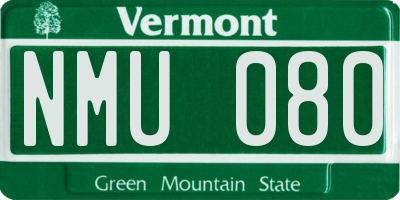 VT license plate NMU080