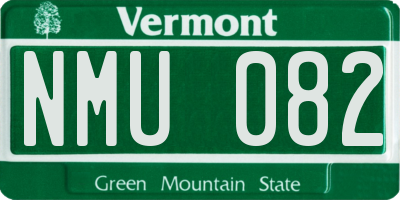 VT license plate NMU082
