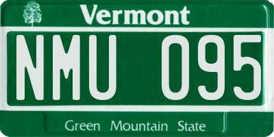 VT license plate NMU095