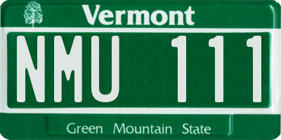 VT license plate NMU111
