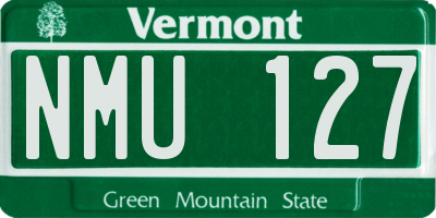 VT license plate NMU127