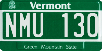 VT license plate NMU130