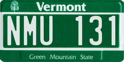 VT license plate NMU131