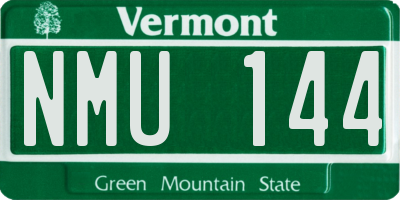 VT license plate NMU144