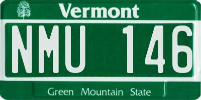 VT license plate NMU146
