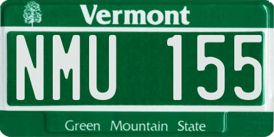 VT license plate NMU155