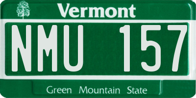 VT license plate NMU157