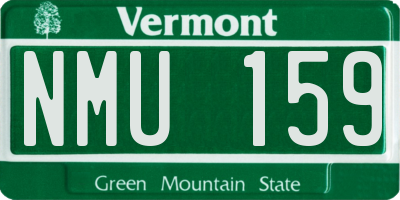 VT license plate NMU159