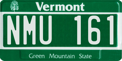 VT license plate NMU161