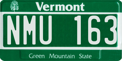 VT license plate NMU163