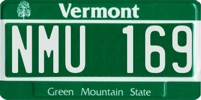 VT license plate NMU169