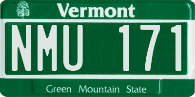 VT license plate NMU171