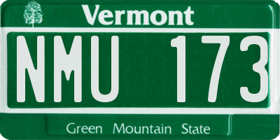 VT license plate NMU173