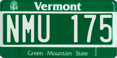 VT license plate NMU175