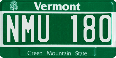 VT license plate NMU180