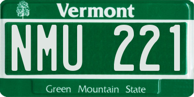 VT license plate NMU221