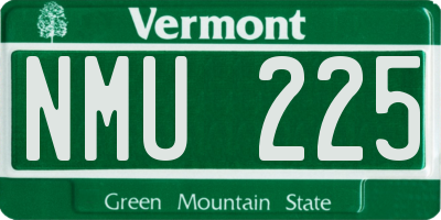 VT license plate NMU225