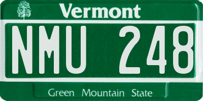 VT license plate NMU248