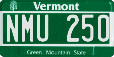 VT license plate NMU250