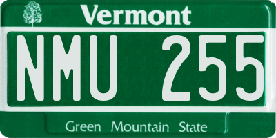 VT license plate NMU255