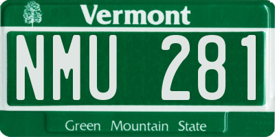 VT license plate NMU281