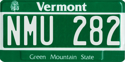 VT license plate NMU282