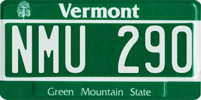 VT license plate NMU290