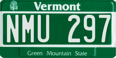 VT license plate NMU297
