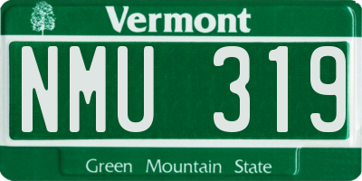 VT license plate NMU319